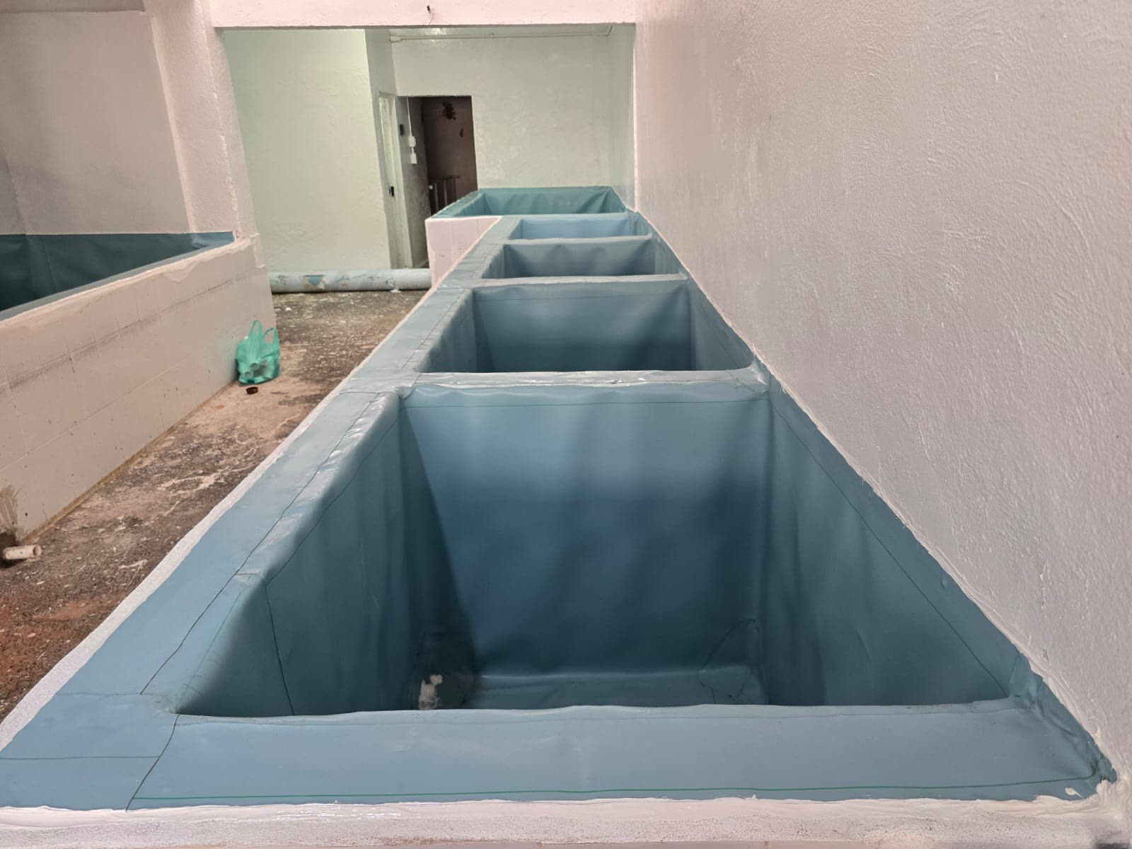 Piletas para procesamiento de alimentos revestidas en una empacadora de Ciudad de México