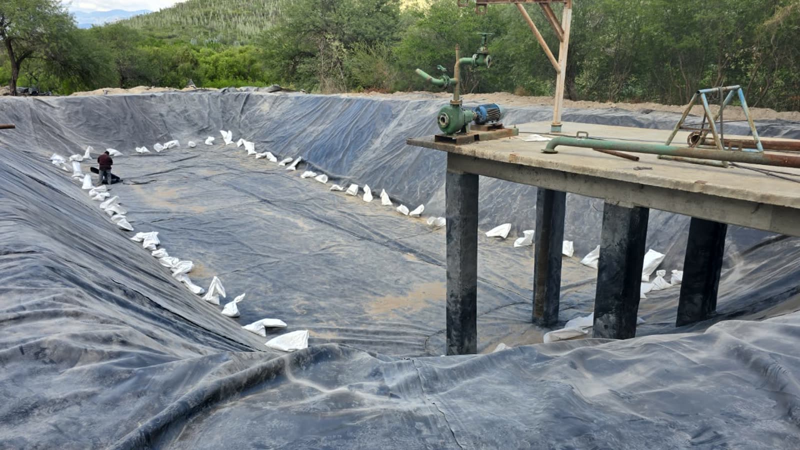 Impermeabilización de depósito en un ingenio azucarero de Tehuacán, Puebla